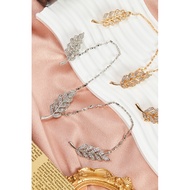 Peranakan Nyonya Kebaya Accessories Kerosang/Kerongsang Brooch:Gold/Silver Leaves