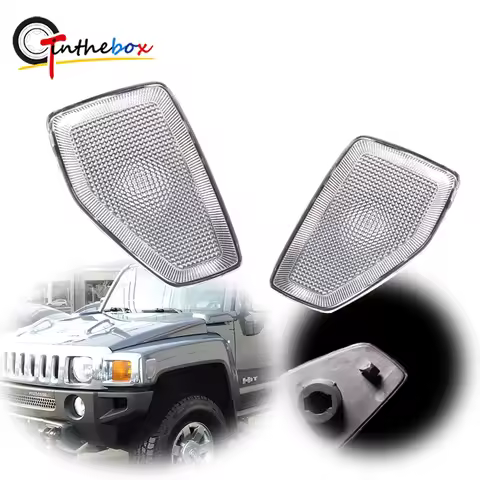 Car Front Fender Side Marker Light Cover Housing Shells For 2005/2006-2010 Hummer H3, For 2009-2010 