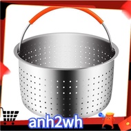 【A-NH】Stainless Steel Steamer Basket Pressure Cooker with Silicone Covered Handle Sturdy Steamer Basket