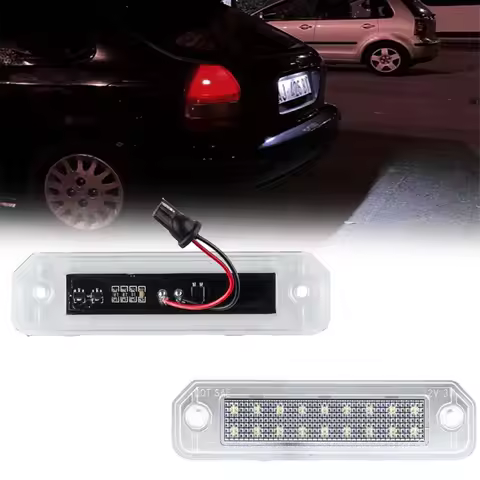 2Pcs For Honda Civic EJ EG EK EK3 CR-X Integra Del Sol Trunk 93-97 Tail Bright White LED License Pla