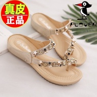 PLOVER Brand Genuine Leather Women's Anti-Slip Beach Sandals