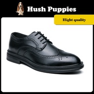 Hush Puppies Men Shes รองเท้าผู้ชาย รุ่น Andrew - สีดำ รองเท้าหนังแท้ รองเท้าทำงาน รองเท้าแบบสวม