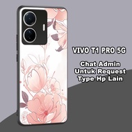 Glossy glitter Softcase for type VIVO T1 PRO 5G floral motifhp Vivo T1 Pro 5G case can also be used 