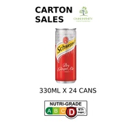 Schweppes dry ginger ale 330ml can drinks carton sales (24 cans per carton)