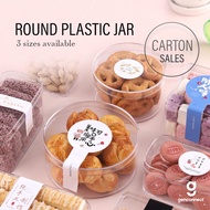 120/135/144PCS! Clear Plastic Round Cookies Containers Cookie Round Plastic Jar For Snacks Food