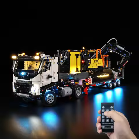 No Model LED Lighting Set Suitable for LEGO Technic Volvo FMX Truck EC230 Electric Excavator 42175 B