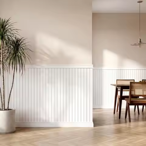 Paintable Wainscoting Wall Panel Kit 8 PCS 38.58 By 9.84 Inches PS Decorative Accent Wall Panels For