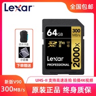Lexar Rexar SD 64G 300 2000X เมตร/วินาที U3 4K DSLR กระเป๋ากล้องการ์ดความจำ SD การ์ดขนาดไมโคร