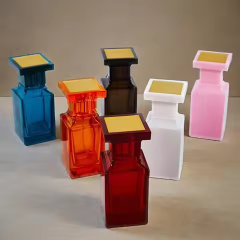 50ML Spray Perfume Bottle Perfume Subpackage Glass Bottle Multicolor Cosmetics Subpackage Sample Gla