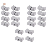 20Pcs 24mmx11mmx10mm Console Mixer Slider Fader Knobs Replacement for Potentiometer Gray Knob Black 