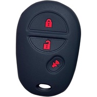 Penutup Fob Kunci Silikon, 3 Butang Penggantian Tanpa Kunci Sesuai untuk Toyota Sequoia Sienna Tacom