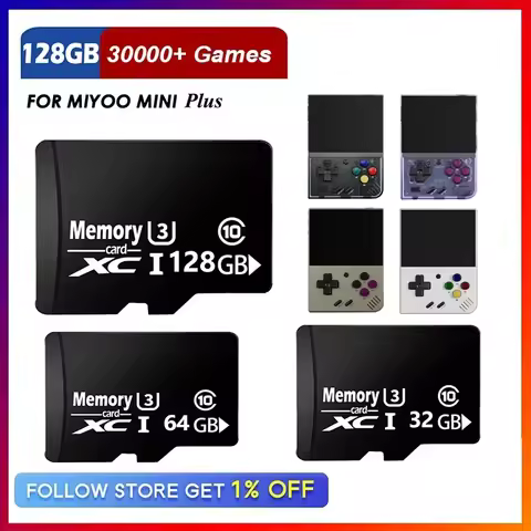 Memory Card TF Card SD card For MIYOO MINI PLUS Handheld Game Console Player 128GB 30000Games For mi