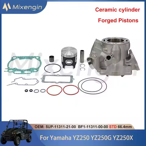 STD 66.4mm 249cc For Yamaha YZ250 YZ250G YZ250X 99-25 5UP-11311-21-00 Engine Parts cylinder piston g