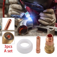 3Pcs TIG Welding Torch Gas Cups Lens For WP-17/18 2.4MM 3/32" Welding Torches Parts