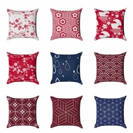 Special Clearance！Japanese Little Sakura Pillow Cover 40x40cm 45x45cm Throw pillowcase Cushion cover Square Pillow Cover Flower Art Home Decoration