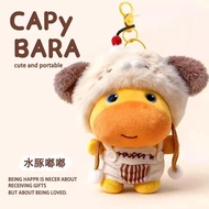 Cute Capybara Doll Pendant Backpack Pendant Small Doll Plush Toy Couple Pendant Keychain School Bag 