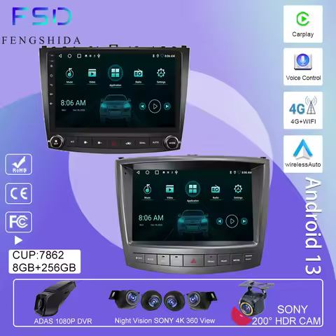 Android 13 For Lexus IS250 IS300 IS200 IS220 IS350 2005 - 2012 car dvd auto radio stereo head unit m