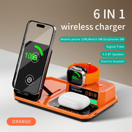 Yashinuo Multi-functional 6-in-1 Wireless Charger Clock Folding Fast Charge For Iphone & Andriod Dev