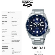 [SEIKO SRPD51K1 ] SEIKO 5 SPORT MEN AUTOMATIC WATCH  ( BLUE DIAL )