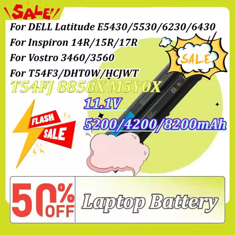 T54FJ 8858X M5Y0X Laptop Battery for DELL Latitude E5430/5530/6230/6430 Inspiron 14R/15R/17R Vostro 