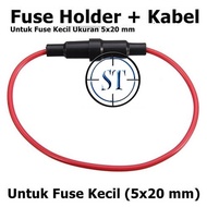 Fuse Holder Cable Small Fuse 5x20 Fuse Glass Tube 5x20mm Car Motorcycle Holder