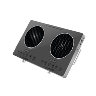 YOTEX  เตาไฟฟ้า 2 หัว เตาเซรามิกไฟฟ้าอเนกประสงค์ ระบบสัมผัส + ปุ่มหมุน กำลังไฟแรง 3500W เตาไฟฟ้า เตา