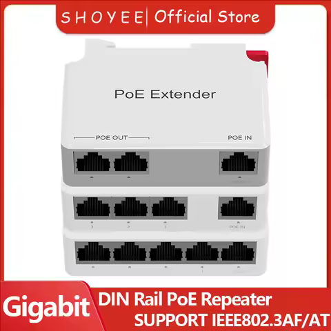 Gigabit 2/3/4 Port PoE Extender DIN Rail poe repeater for IP Port Transmission Extender for POE Swit