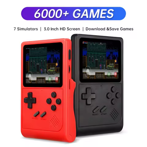 GB300 3.0 inch Screen Handheld Game Console Player Video game console built-in 6000 Game For SF/SFC/