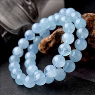 Optimized Aquamarine Chalcedony Bracelet Aquamarine Chalcedony Natural Single Ring Bracelet Couple F