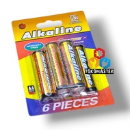 Baterai Alkaline 6pcs SNI size AA AAA Blister 6pieces Batre Dynamaxx Battery Ukuran Kecil Besar