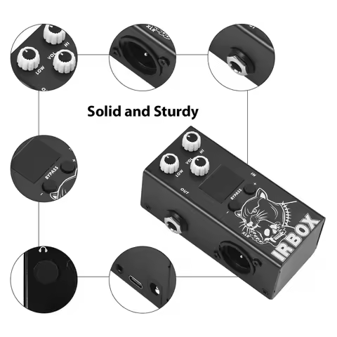 M-VAVE Guitar IR Box Effects Pedal with IR Cab Impulse Response Cabinets Speaker Simulator XLR Outpu