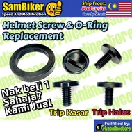 Helmet Screw & O-Ring Trip Kasar Halus XDOT G518 LASER Ranger MVSTAR MV Sport LTD Advent KHI SGV CRU