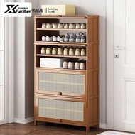 XF Rattan Bamboo Shoe Rack Shoe Rack Deodorant Breathable Floor Mounted Multi-layer Shoe Cabinet XF056