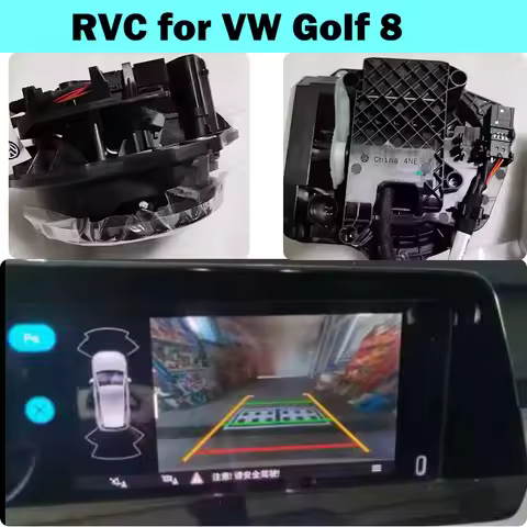 HICAMRUI Flipping Badge Reversing Emblem Rear View Camera for VW Golf 8 Golf8 OEM Unit