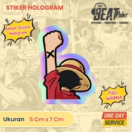 Anime Hologram Logo Sticker One Piece Sticker case hp & laptop | PrintBEAT