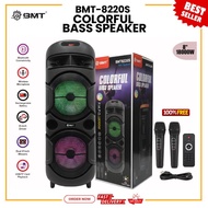 BMT-8220S Multimedia Bluetooth Speaker with 2 Mics & Remote Wireless Party Speaker High Bass Portabl