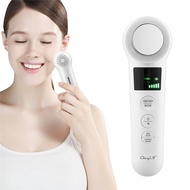 ✉CkeyiN EMS LED Hot Cold Hammer Ultrasonic Cryotherapy Facial Lifting Vibration Massager Face Body S