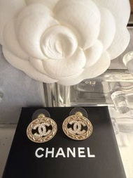 ❤️Chanel❤️ earrings耳環 水晶香檳金色正貨有單