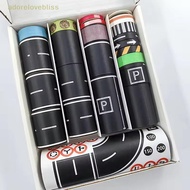 ADD 28 Rolls+9 Traffic Game Scene Application Stickers, 118.1 Inches DIY Road And Rail Transit Desig
