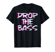 Drop The Bass Outfit I Trippy EDM Festival Clothing Techno T-Shirt