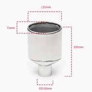 ปลายสแตนเลสไอเสียรถยนต์รูปวงรีอเนกประสงค์สำหรับรถเบนซ์ W204คลาส C ปลายท่อไอเสีย50มม. ทางเข้าเดียวท่อ