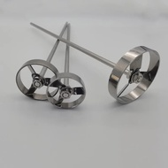 1set Stainless Steel DIA50mm/60mm/80mm Scroll Paddle Stirring Wheel Equipped with Shaft Rod for Labo