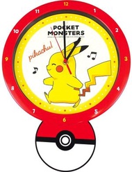 比卡超鐘寵物小精靈比卡超鐘掛牆鐘 Pikachu鐘 Red (walking) 平行進口