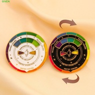 GIVEN Spinning Color Compass Keychain, Color Wheel Rotatable Rotable Color Palette Keychain, Novelty