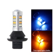 2pcs Lampu Led Drl/Sein T20 1156 42smd Model Ganda Warna Putih/Biru/Kuning Untuk Mobil