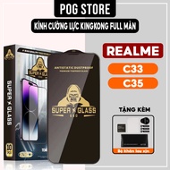 Realme C33, C35 Kingkong full screen tempered glass | Screen protector for Realme