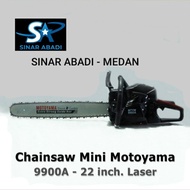 DISKON SPESIAL MOTOYAMA 9900A BLACK SENSO SINSO CHAINSAW POTONG KAYU 22" MOTOYAMA
