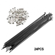 SPOKES 24pcs 261MM 270MM 287MM For 27.5/26/29 Bikes And HUBS MTB Bike Durable