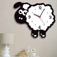MESIN UNIQUE WALL CLOCK CUTE GOAT CHILDREN AESTHETIC ROOM DECORATION WITH Quarts MD46 MACHINE