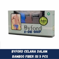 Byford Men's Panties Briefs Contents 5 Pcs Anti Bacteria Bamboo Material 01 - MIX, S